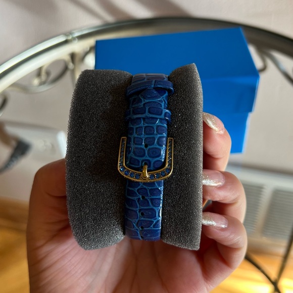 Heidi Daus Crystal Blue Beaded Fringe Watch Bracelet Limited Edition Collection - Picture 4 of 6